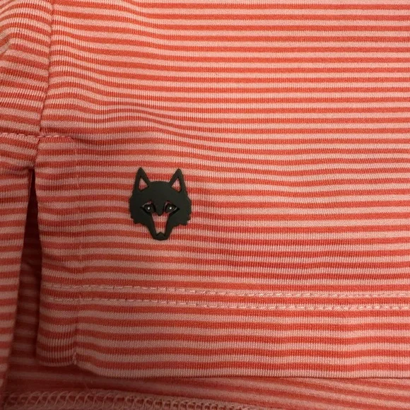 Greyson Golf Polo Shirt Men’s XL Red Pink Striped Performance Stretch - Picture 4 of 7